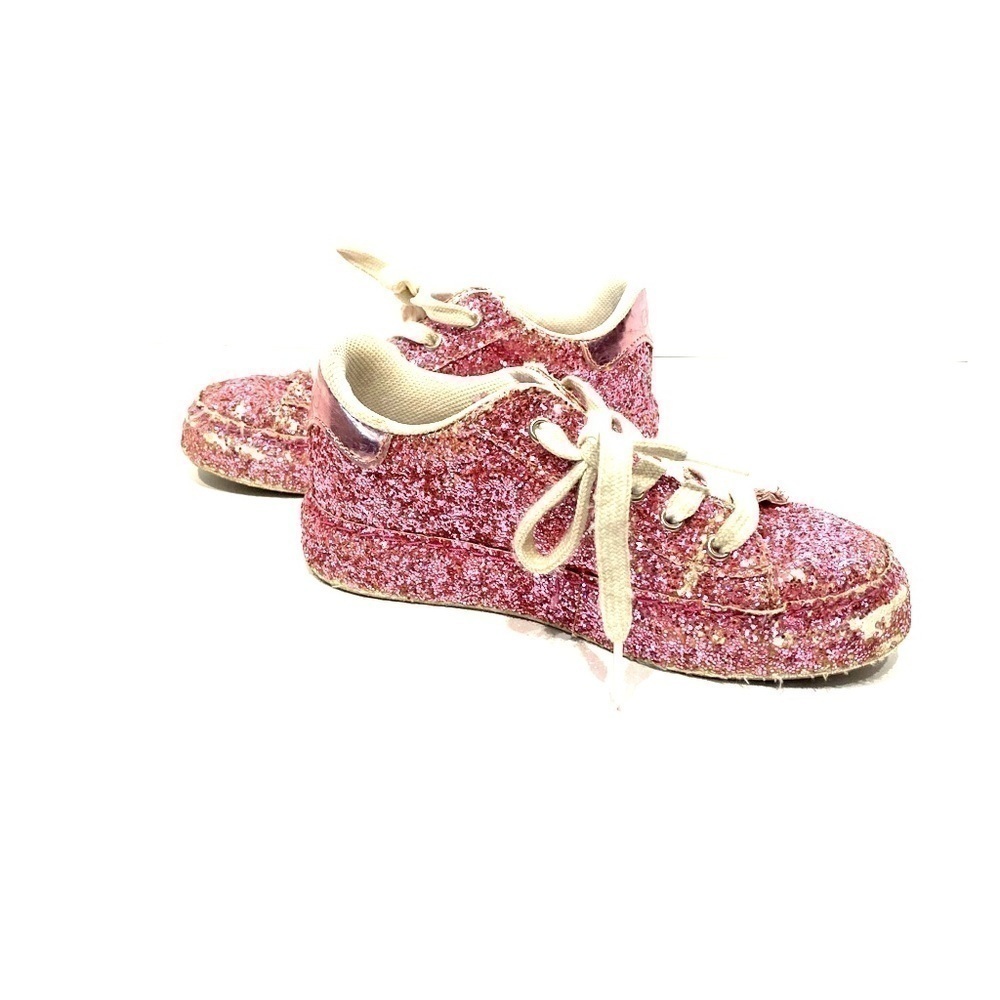 Girls Guess pink glittery sneakers